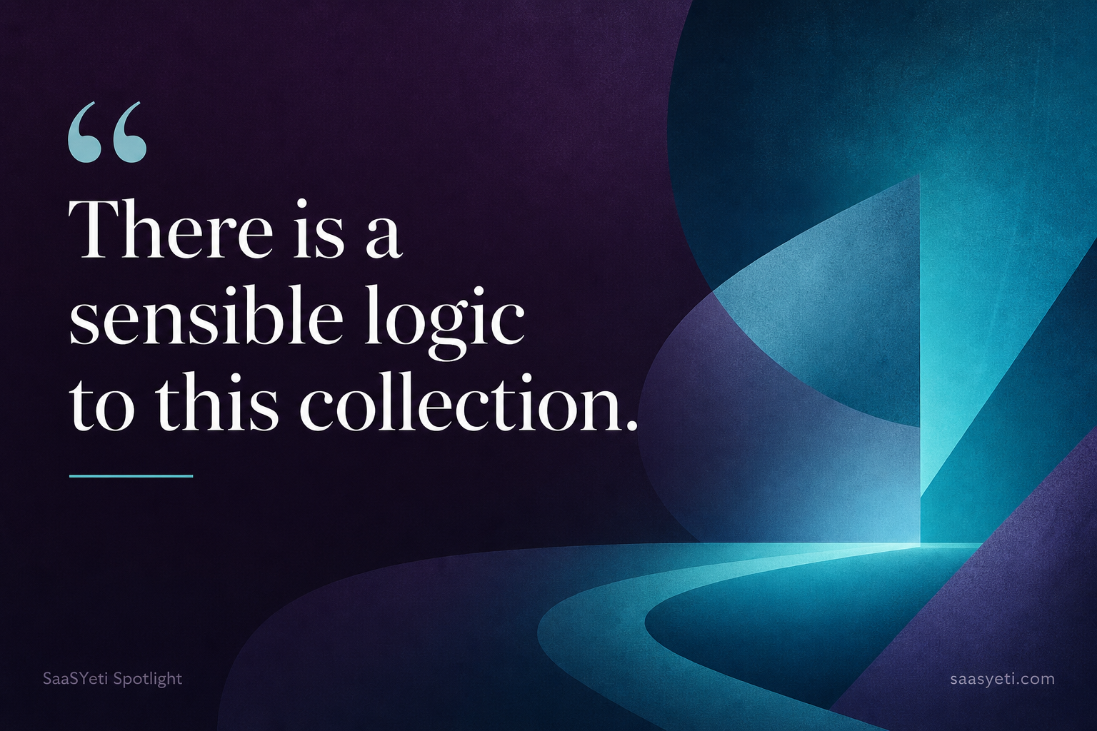 There is a sensible logic to this collection.
